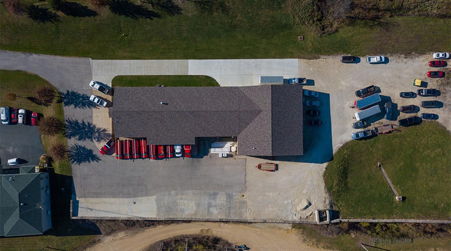 Aerial view of Heggemann Inc. in Warrenton MO & Washington MO